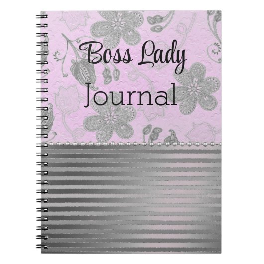 Chic Floral Boss Lady Notizblock (Vorderseite)