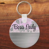 Chic Floral "Boss Lady" Schlüsselanhänger (Vorderseite)