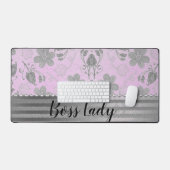 Chic Floral "Boss Lady" Schreibtischunterlage (Tastatur & Maus)