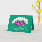 Chic Floral Bouquet Orchids & Peony Blume Geburtst Karte (Gelbe Blume)