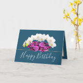 Chic Floral Bouquet Orchids & Peony Blume Geburtst Karte (Gelbe Blume)