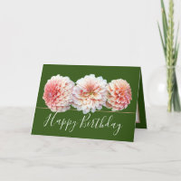 Chic Floral Bouquet Pink Dahlia Blume Geburtstag