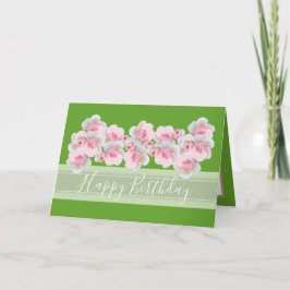 Chic Floral Bouquet Pink Rose Bud Blume Geburtstag Karte