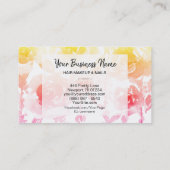 *~* Chic Floral Bouquet Rose Wisteria Blume Visitenkarte (Rückseite)