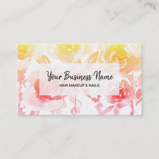 *~* Chic Floral Bouquet Rose Wisteria Blume Visitenkarte (Vorderseite)