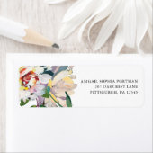 Chic Floral Bouquet Wedding Mailing Label (Insitu)