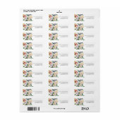 Chic Floral Bouquet Wedding Mailing Label (Vorne)