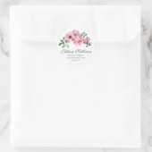 Chic Floral Boutique Business & Marketing Runder Aufkleber (Tasche)