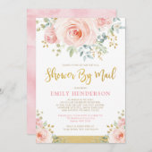 Chic Floral Brautparty By Mail Quarantine Party Einladung (Vorne/Hinten)