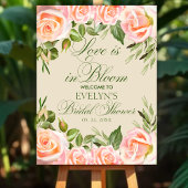 Chic Floral Brautparty Fevor Sign Poster