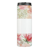 Chic Floral Bride Mit Monogramm Bridal Wedding Par Thermosbecher (Rückseite)