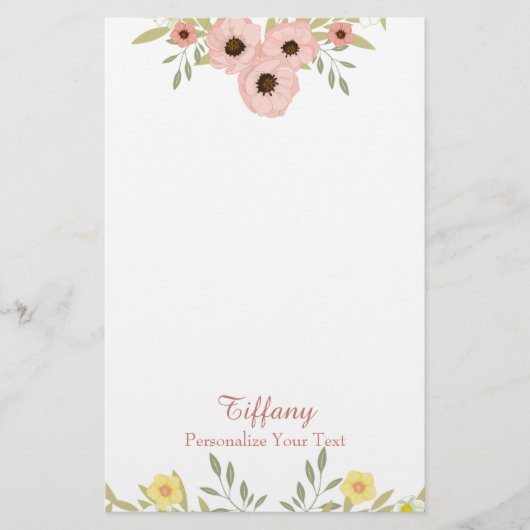 Chic Floral Briefpapier (Vorderseite)