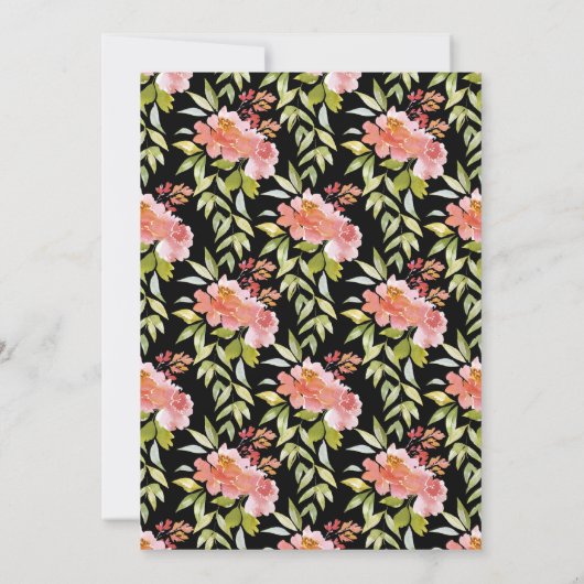 Chic Floral Brunch und Bubbly Brautparty Einladung (Rückseite)