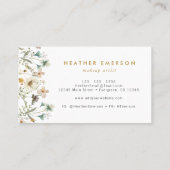 Chic Floral Business Card Visitenkarte (Rückseite)