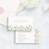 Chic Floral Business Card Visitenkarte