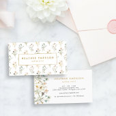 Chic Floral Business Card Visitenkarte