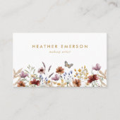Chic Floral Business Card Visitenkarte (Vorderseite)