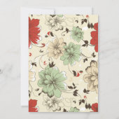 Chic Floral Cap, Graduiertenparty Einladung (Rückseite)