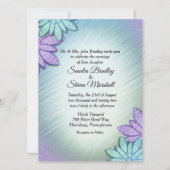 Chic Floral Color Combo Wedding Einladung (Vorderseite)