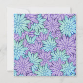 Chic Floral Color Combo Wedding Einladung (Rückseite)