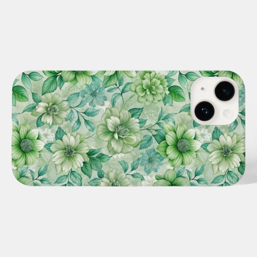 Chic Floral Damask Sage Green Case-Mate iPhone Hülle (Rückseite (Horizontal))