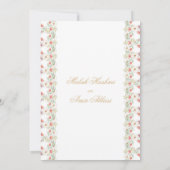 Chic Floral Frame islamische muslimische Hochzeit Einladung (Rückseite)