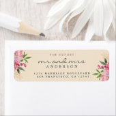 Chic Floral Future Mr. Wedding Rücksendeadresse (Insitu)