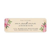 Chic Floral Future Mr. Wedding Rücksendeadresse