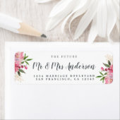 Chic Floral Future Mr. Wedding Rücksendeadresse (Insitu)