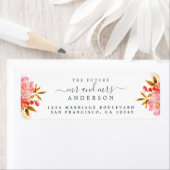 Chic Floral Future Mr. Wedding Rücksendeadresse (Insitu)