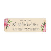 Chic Floral Future Mr. Wedding Rücksendeadresse (Vorne)