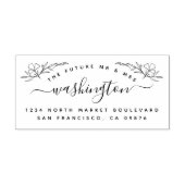 Chic Floral Future Mr. Wedding Rücksendeadresse Permastempel (Design)
