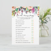 Chic Floral Garden Baby Showspiele x2 Einladung (Stehend Vorderseite)