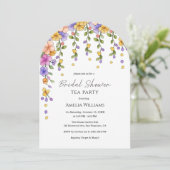 Chic Floral Garden Bridal Party Einladung (Stehend Vorderseite)