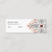 Chic Floral Geometric CUSTOM Preisgröße Hang Tag (Vorderseite)