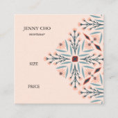 Chic Floral Geometric CUSTOM Preisgröße Hang Tag (Vorderseite)