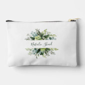 Chic floral Girl Individuelle Name Metal Schlüssel Zubehörtasche (Rückseite)