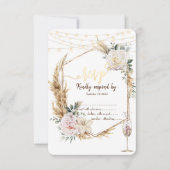 Chic Floral Gold Frame Champagner Glass UAWG Einladung (Vorderseite)