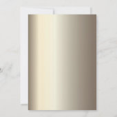 Chic Floral Gold Frame Einladung (Rückseite)