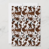 Chic Floral Highland Kuh Cowhide Babydusche Einladung (Rückseite)