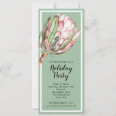 Chic Floral Holiday Weihnachten Party Einladung (Vorderseite)