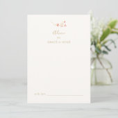 Chic Floral Ivory Wedding Advice Card Hinweiskarte (Stehend Vorderseite)