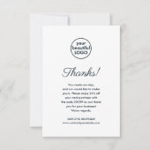 Chic Floral Kundenempfehlung Vielen Dank Dankeskarte (Vorderseite)