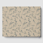 Chic Floral Laurel Wreath Monogram Brautparty Gästebuch (Rückseite)