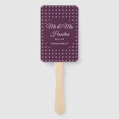 Chic Floral Lila Polka Dot Hochzeit im Herbst Prog Fächer (Rückseite)