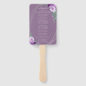 Chic Floral Lila & Silver Wedding Programm Fächer (Rückseite)