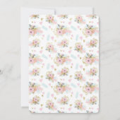 Chic Floral Magical Unicorn Girl's Birthday Party Einladung (Rückseite)