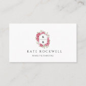 Chic Floral Makeup Artist Beauty Salon | Hochzeit Visitenkarte (Vorderseite)