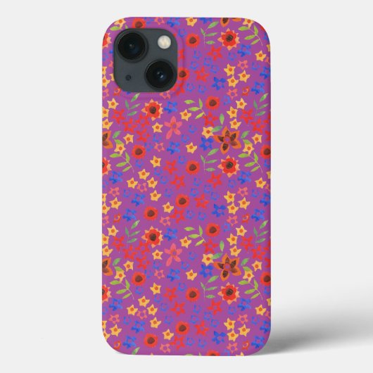 Chic Floral Miniprint auf Blue iPhone 6 Xtreme Fal Case-Mate iPhone Hülle (Rückseite)