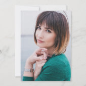 Chic Floral mit Imitats Gold Foto Graduation Party Einladung (Rückseite)